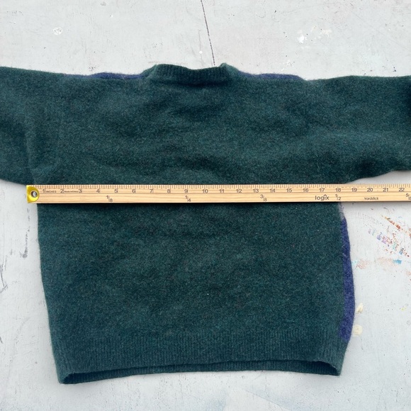 Women’s Club Room Sweater Multicolor Argyle NO SIZE Grandma Wool Prep Academia - Picture 8 of 11